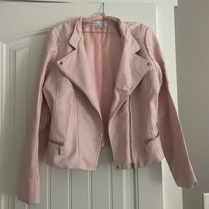 Pink leather jacket
